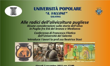 “Alle radici dell’olivicoltura pugliese. Alcune considerazioni sulla storia dell’olivo in Puglia fra Età del bronzo e Medioevo”