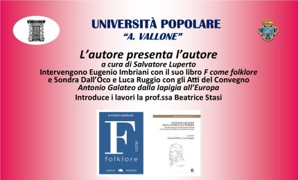  “L’autore presenta l’autore”, Eugenio Imbriani con “F come folklore” e Sondra Dall’Oco e Luca Ruggio