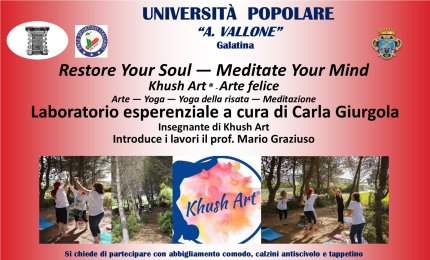 Un Laboratorio esperenziale di Khush Art ® all'Università Popolare di Galatina