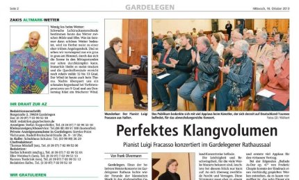 Grande successo di Luigi Fracasso in Germania