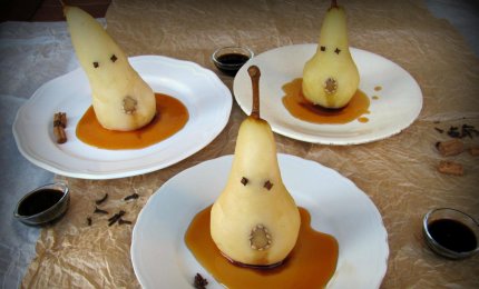Pere cotte speziate per Halloween