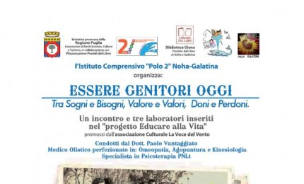 "Essere genitori oggi", una serie di incontri a Noha