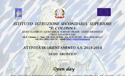 Domenica l'open-day del Liceo Artistico di Galatina