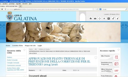Il 'piano' di prevenzione della corruzione è proprio un 'PIANTO'