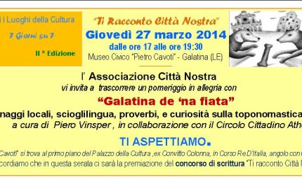 “li cunti de ‘na fiata”, questa sera Piero Vinsper e la premiazione del concorso