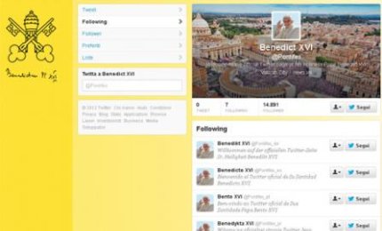 Il primo tweet del Papa