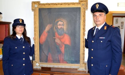 Ritrovato il 'Sant'Andrea Apostolo' rubato all'Addolorata