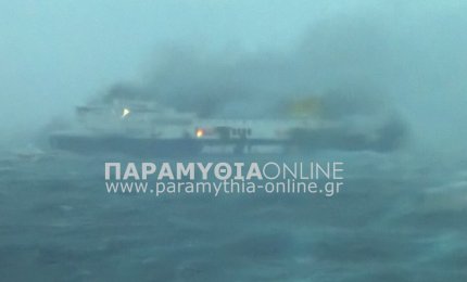 Trasportato a Galatina uno dei naufraghi del Norman Atlantic in fiamme al largo di Otranto