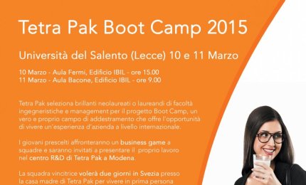 'Tetra Pak Bootcamp 2015' per laureandi e neolaureati in ingegneria 