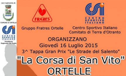 Da Ortelle la terza tappa  del Grand Prix &quot;Le Strade del Salento&quot; 