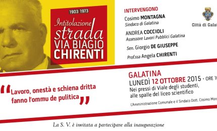 Via Biagio Chirenti diventa realtà