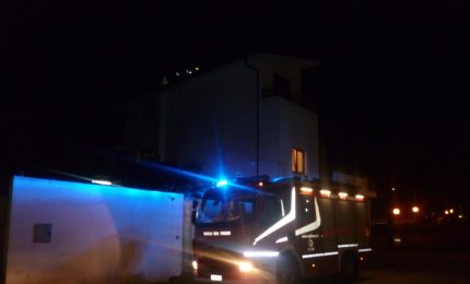 A fuoco un sottotetto