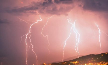 In 48 ore caduti più di 10000 fulmini in Sicilia e Calabria