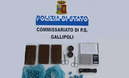 Ai domiciliari un diciannovenne galatinese ed un gallipolino trovati in possesso di hashish