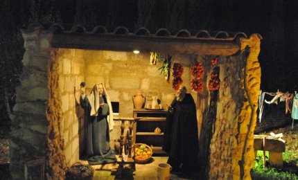 Il Presepe di San Francesco nel giardino dei Frati