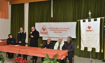 Festa del donatore Fratres, 267 sacche di sangue raccolte nel 2015
