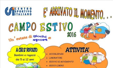Parte il Campus estivo per i ragazzi dai 5 ai 12 anni