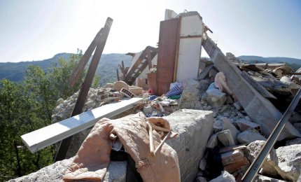 Ad Accumoli il suolo si è abbassato di venti centimetri