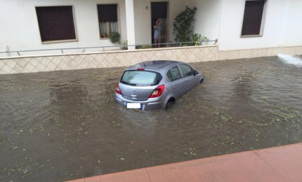 Acqua e grandine mettono in ginocchio Galatina