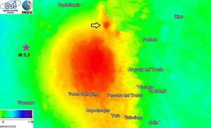 Acquisite con i satelliti le deformazioni del suolo dopo il terremoto