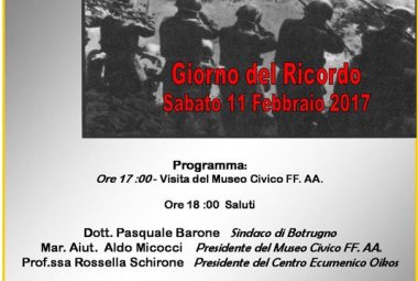 A Botrugno il ricordo delle Foibe con Maria Marinari Moro