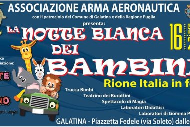 “La notte bianca dei Bambini" nel Rione Italia a Galatina