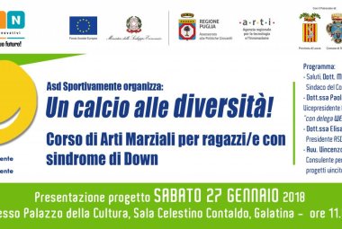 “Un calcio alle diversità – corso di arti marziali per soggetti con sindrome di Down”