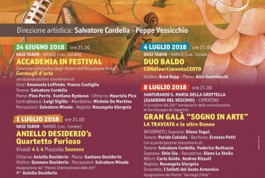 Gli appuntamenti del Festival Internazionale delle Arti