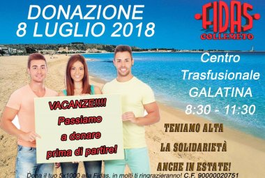 "Teniamo alta la solidarietà anche d'Estate!"
