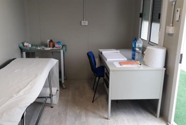 Ambulatorio ASL nel campo di accoglienza di Boncuri