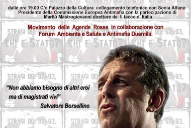 Sit-in per il magistrato Di Matteo