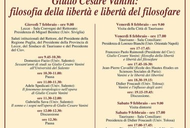 Unisalento celebra Giulio Cesare Vanini a 400 anni dalla morte