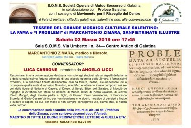 “Per tutte le scuole di Europa giornalmente risuona il nome di Marcantonio Zimara, e adorna tutte le Biblioteche”