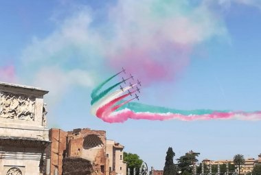Le Frecce Tricolori sull’E-Prix di Roma 