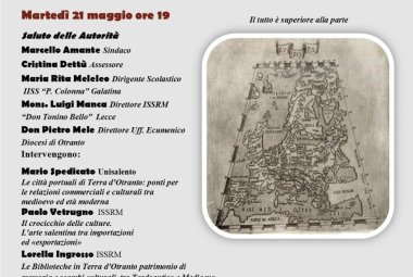 “Terra d’Otranto luogo di fede, tradizioni, culture nell’Europa di ieri e di oggi” 