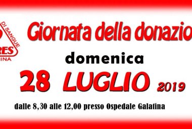 Emergenza sangue, si dona a Galatina con la Fratres