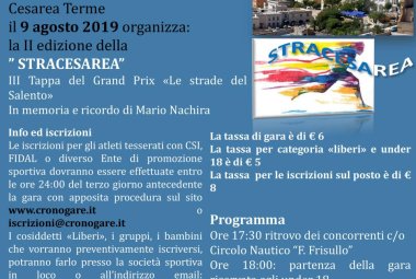 “Stracesarea”, il Gran Prix torna a Santa Cesarea