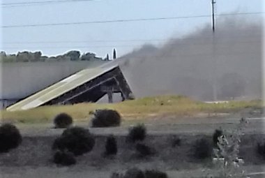 Va a fuoco un nastro in gomma nello stabilimento Colacem di Galatina fermo da oltre una settimana