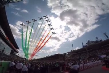Le Frecce Tricolori sulla pista di Monza