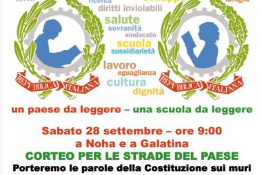 "Facciamo insieme la festa alla nostra Costituzione!"