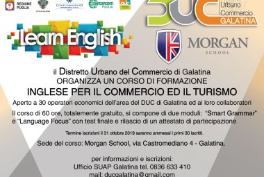 A Galatina un corso di ingese gratuito per i commercianti