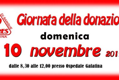 Domenica 10 si dona il sangue con la Fratres