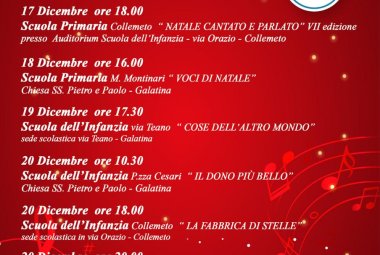 Polo 1 di Galatina, tutte le iniziative natalizie