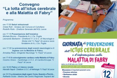Ictus cerebrale e malattia di Fabry, un convegno a Cutrofiano