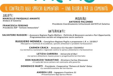  “Spreco meno. Il contrasto agli sprechi alimentari. Una risorsa per la comunità”