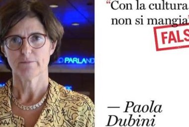 "Con la cultura non si mangia. Falso!"