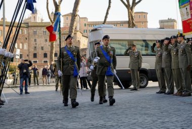 Cerimonia di consegna al Vittoriano dello stendardo del 31° Reggimento Carri 