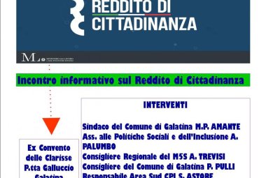 Reddito di cittadinanza, se ne parlerà a Galatina
