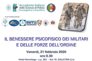 “Il benessere psicofisico dei militari e delle forze dell'ordine”