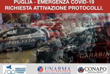 Contagiati fra le forze dell'ordine pugliesi